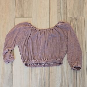 Women's Mauve Off-Shoulder Top